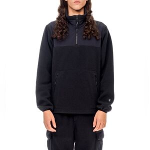 The Very Warm Black Fleece Quarter-Zip Pullover